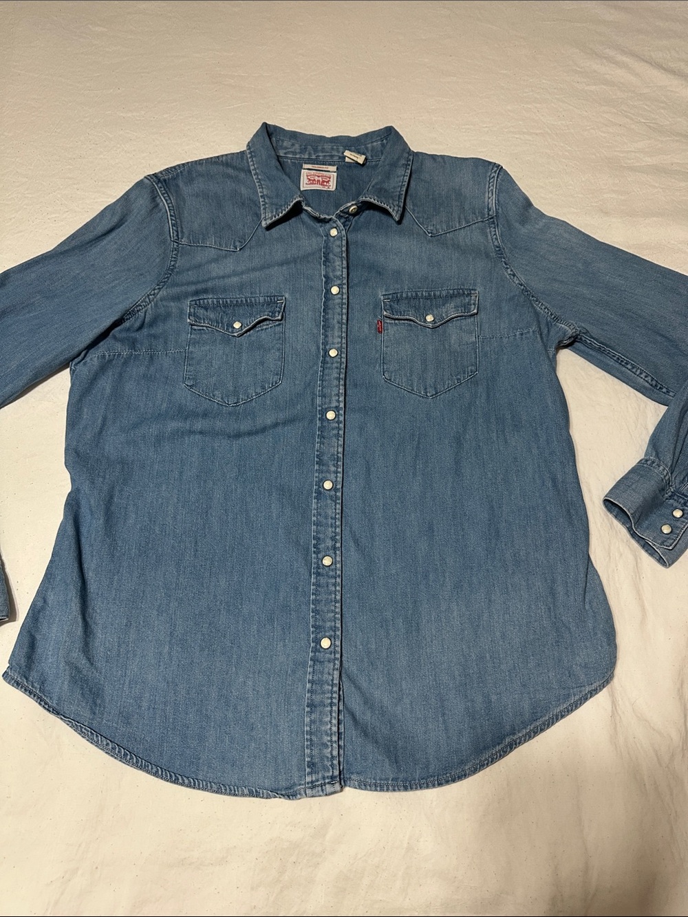 Levi's Blue Denim Snap-Front Western Shirt